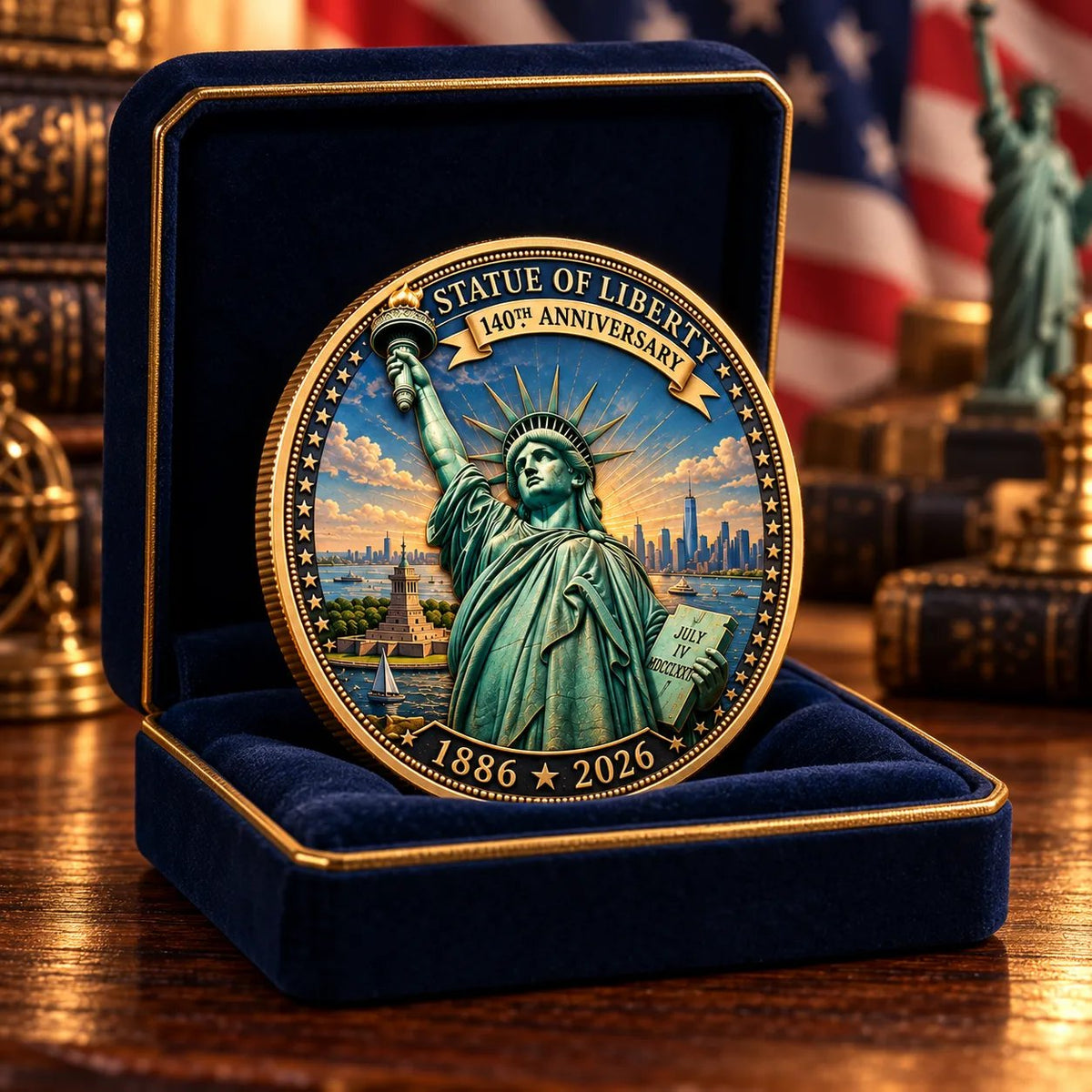 🗽 Statue of Liberty 140th Anniversary Commemorative Coin | 1886–2026 American Heritage Keepsake 🇺🇸
