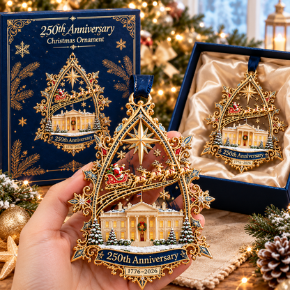 🎉🇺🇸 Limited Edition!🔥🔥250th Anniversary: Santa Flying Over the White House on a Snowy Night