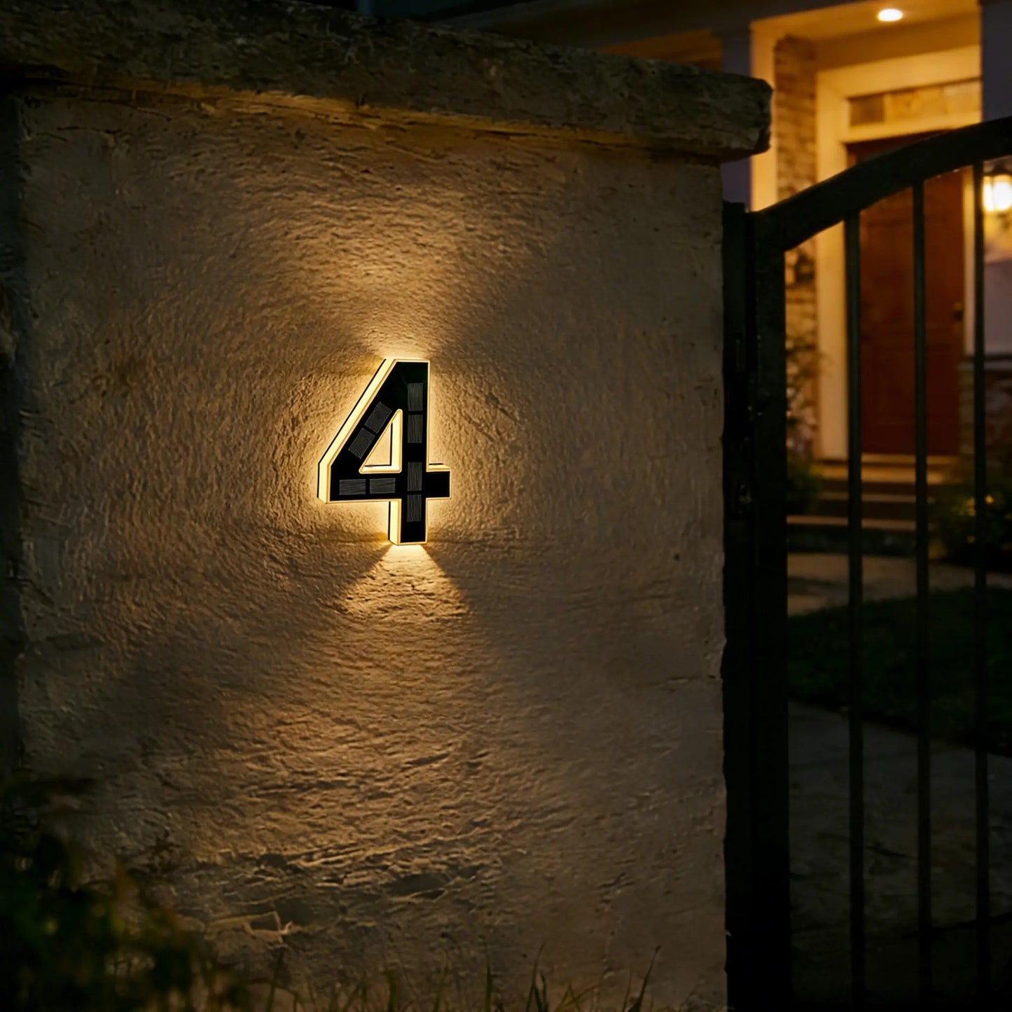Never Miss a Delivery Again – Solar LED House Numbers (Waterproof & Auto-Illuminated at Night)