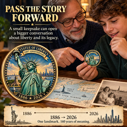🗽 Statue of Liberty 140th Anniversary Commemorative Coin | 1886–2026 American Heritage Keepsake 🇺🇸