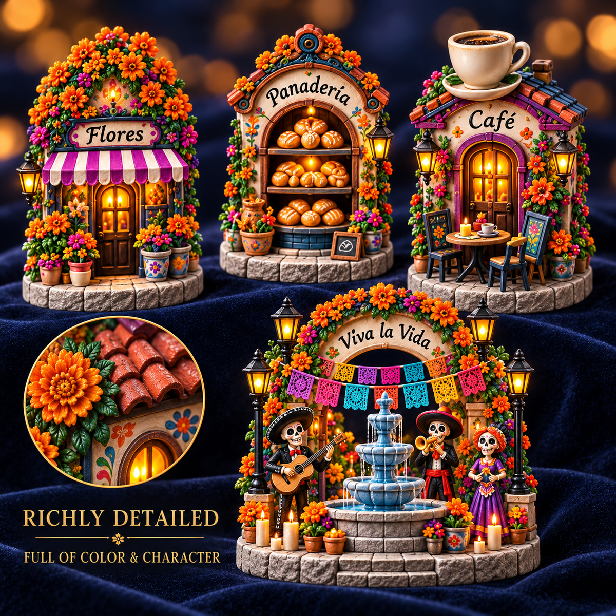 🎉🇺🇸 Limited Edition! 🔥 Only 250 Available! 🌟Día de Muertos Village Advent Calendar