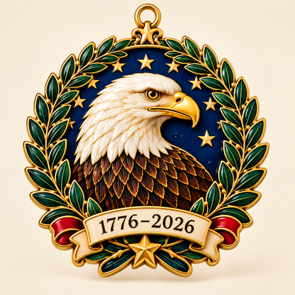 🎉🇺🇸 Limited Edition! 🔥American Eagle Heritage Christmas Ornament Collection