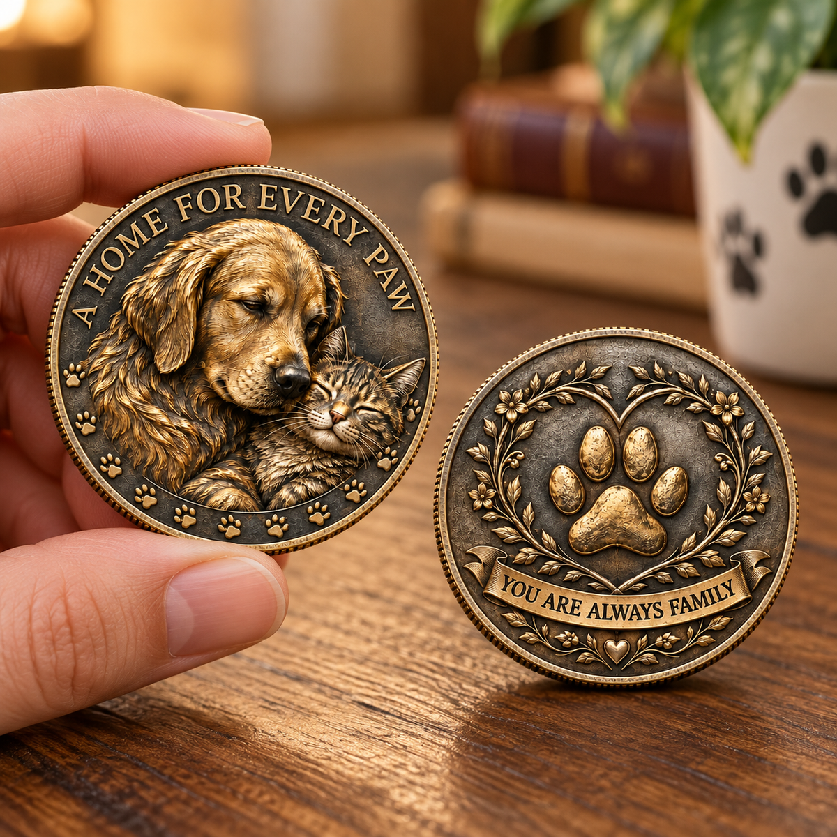 🎉🇺🇸 Limited Edition! 🔥A Home for Every Paw Commemorative Coin