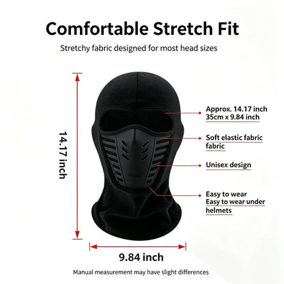 Unisex Fleece Full Face Balaclava Ski Mask - Windproof, Anti-Haze, Soft Sports & Outdoor Hat 🧣