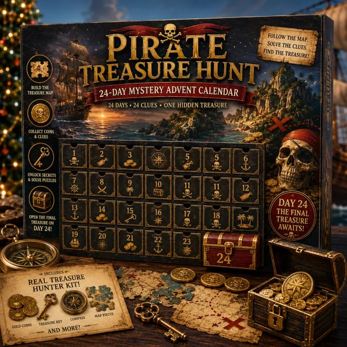 🎉🇺🇸 Limited Edition! 🔥🎁✨24-Day Mystery Adventure Advent Calendar Collection | 24 Clues, Hands-On Puzzles & One Final Reveal