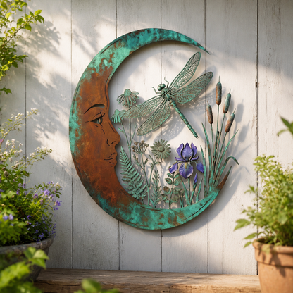 🎉🇺🇸 Limited Edition! 🔥Last 100pcs✨-🎄Dragonfly Moon Wall Decor