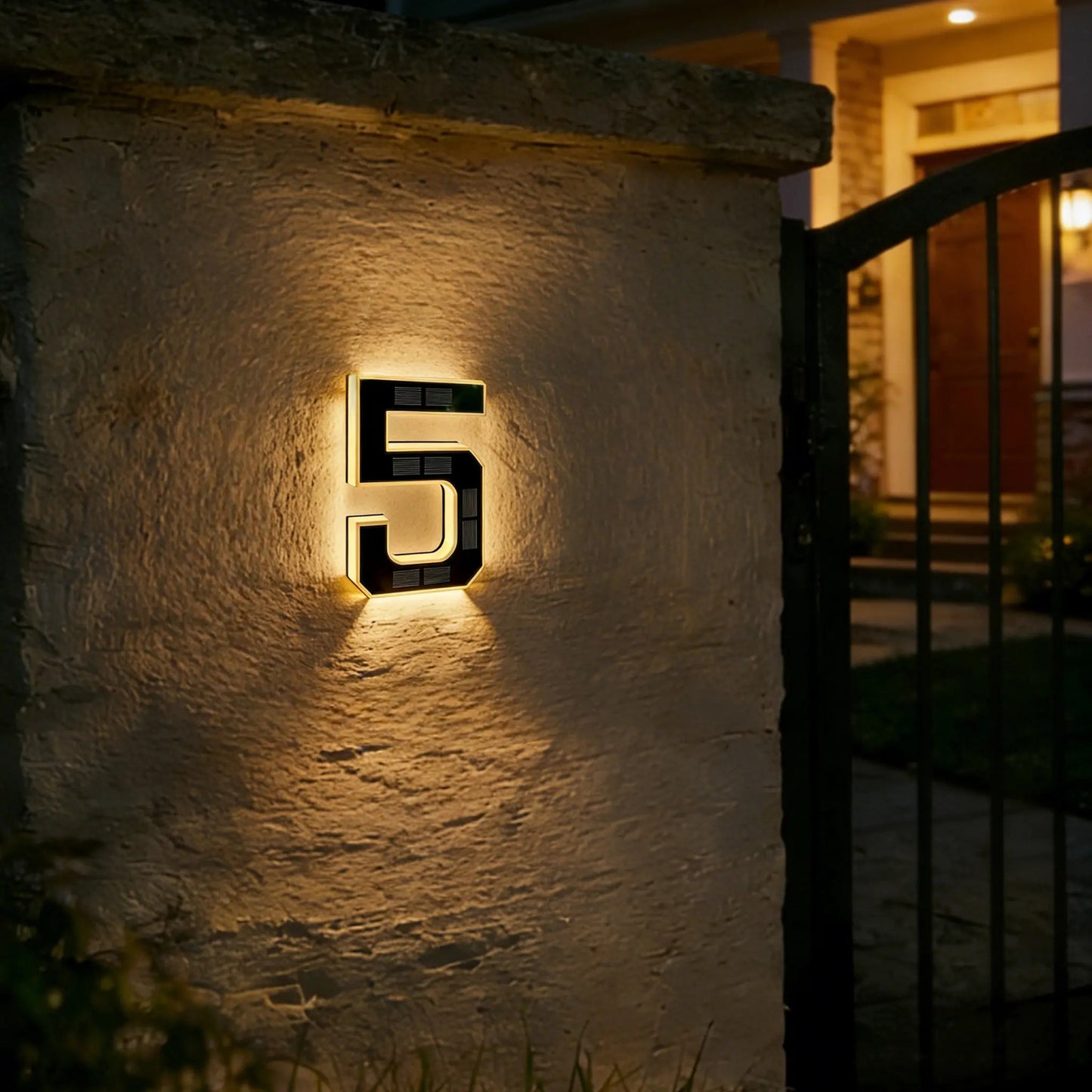 Never Miss a Delivery Again – Solar LED House Numbers (Waterproof & Auto-Illuminated at Night)