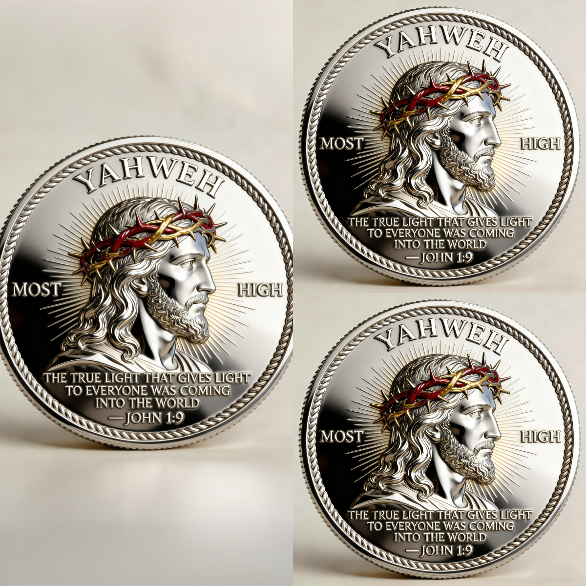 🏆🇺🇸 Limited Edition!🔥 🙏“Yahweh – The Living Light” Faith Commemorative Coin