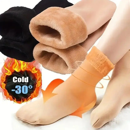 Women's Heavyweight Fuzzy Closed Fast-Heating Underwear Socks 🧦