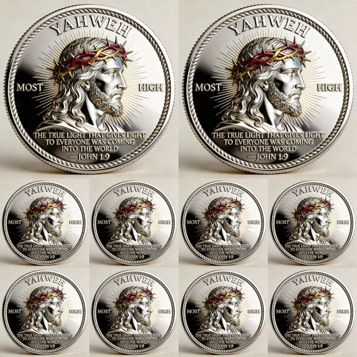 🏆🇺🇸 Limited Edition!🔥 🙏“Yahweh – The Living Light” Faith Commemorative Coin