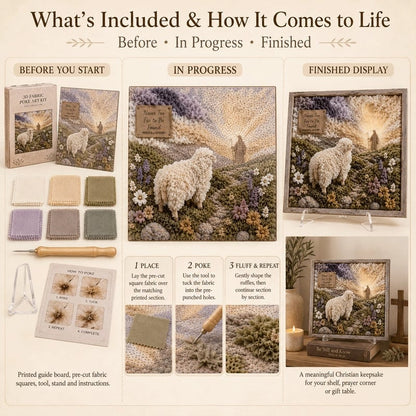 🔥HOT SALE🔥 Last Day 49% OFF - ✝️3D Christian Fabric Poke Art Kit