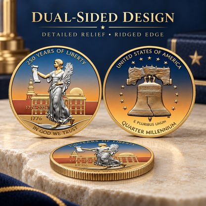 🎉🇺🇸 Limited Edition! 🔥 1776–2026: 250 Years of Liberty Commemorative Coin