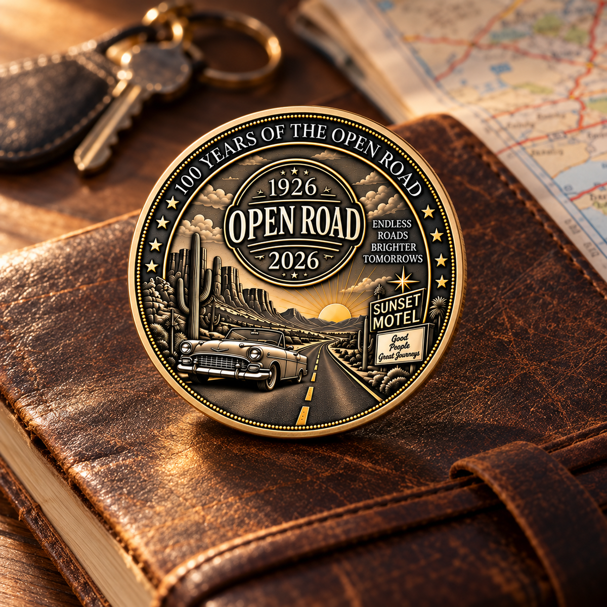 🎉🇺🇸 Limited Edition!🔥🔥Open Road 1926–2026 Commemorative Coin