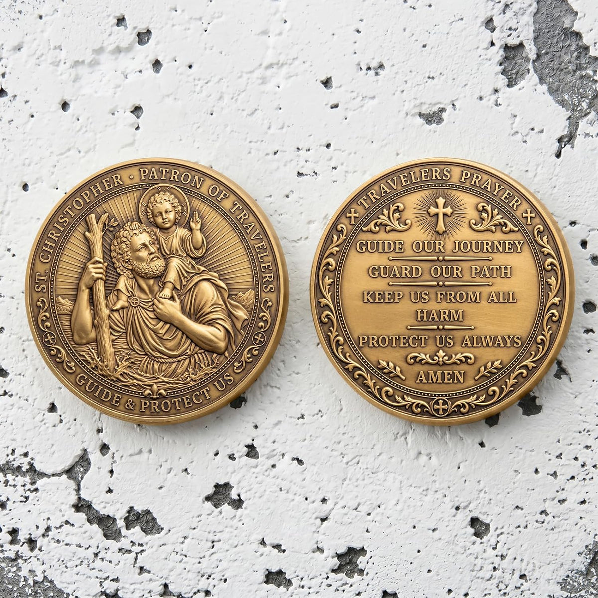 🔥Saint Christopher Protection Challenge Coin