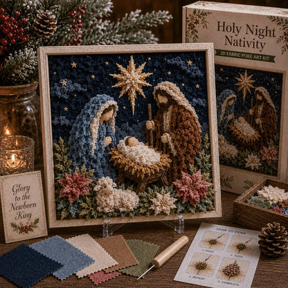 🔥HOT SALE🔥 Last Day 49% OFF - ✝️3D Christian Fabric Poke Art Kit