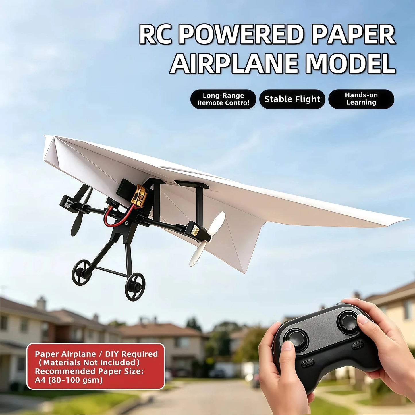 🔥Flash Sale 50% OFF-DIY RC Paper Airplane STEM Kit for Kids & Adults