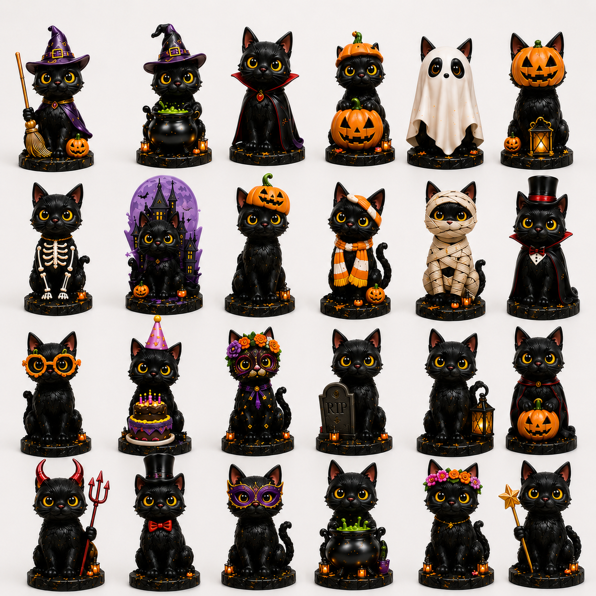 24-Day Christmas Advent Calendar – Halloween Black Cat Ornament