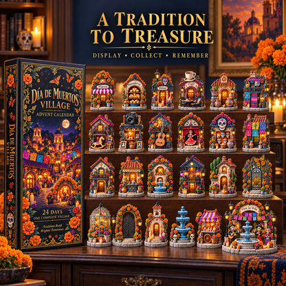 🎉🇺🇸 Limited Edition! 🔥 Only 250 Available! 🌟Día de Muertos Village Advent Calendar