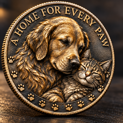 🎉🇺🇸 Limited Edition! 🔥A Home for Every Paw Commemorative Coin