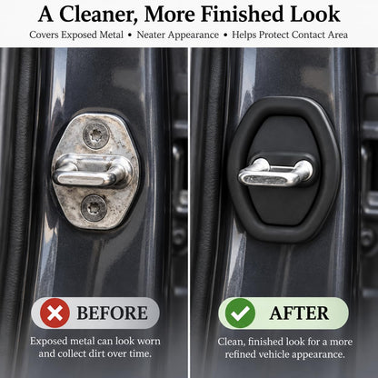 4 Pcs Door Latch Lock Covers, Experience Seamless Installation with Our Self-Adhesive Design 🚪