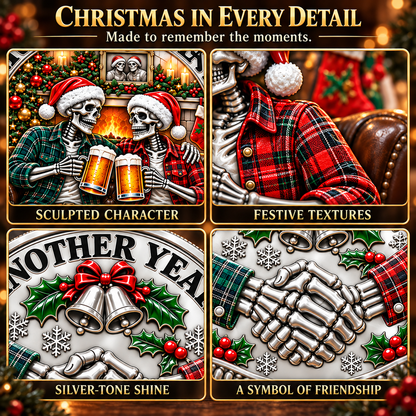 2026 Old Bastards Friendship Club Christmas Coin – Double-Sided Silver-Tone Keepsake for Lifelong Friends