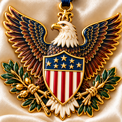 🎉🇺🇸 Limited Edition! 🔥American Eagle Heritage Christmas Ornament Collection