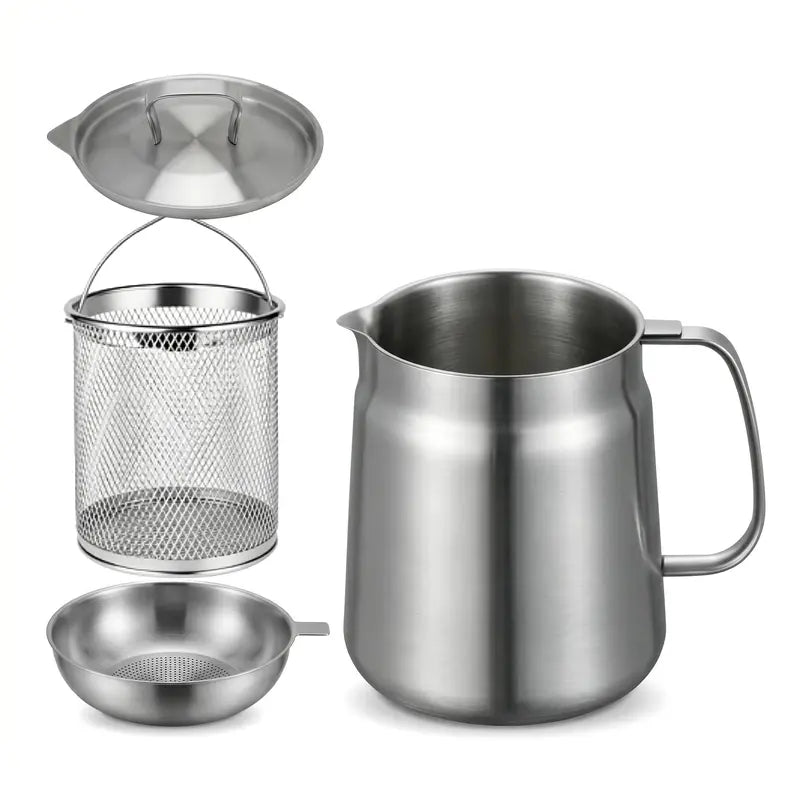 304 Stainless Steel Deep Fryer Pot Set 🍳