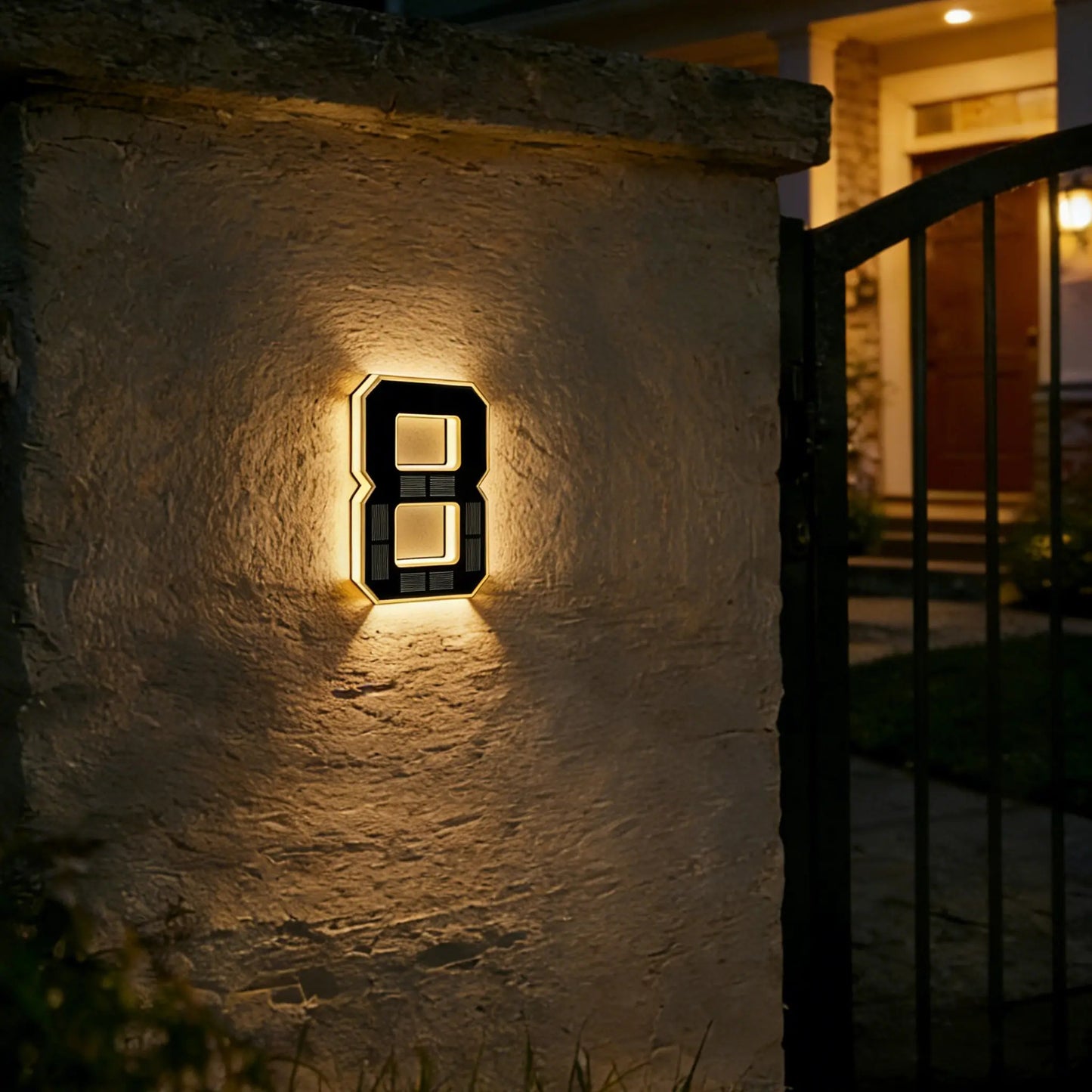 Never Miss a Delivery Again – Solar LED House Numbers (Waterproof & Auto-Illuminated at Night)