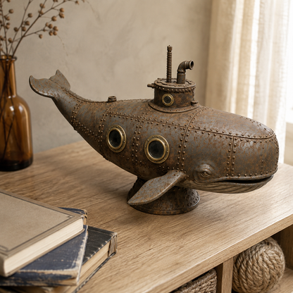 🎉🇺🇸 Limited Edition! 🔥 Only 30 Available! 🐳Vintage Mechanical Whale Sculpture