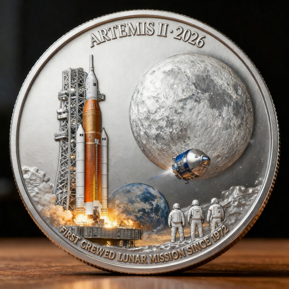 🎉🇺🇸 Limited Edition! 🔥🌕 Artemis II Lunar Mission Commemorative Coin