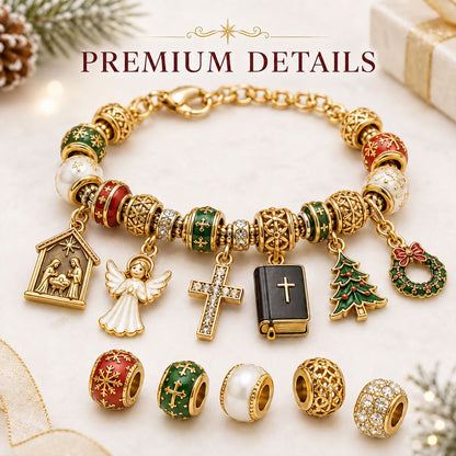 🎉🇺🇸 Limited Edition! 🔥🎄24-Day Christian Christmas Charm Bracelet Advent Calendar