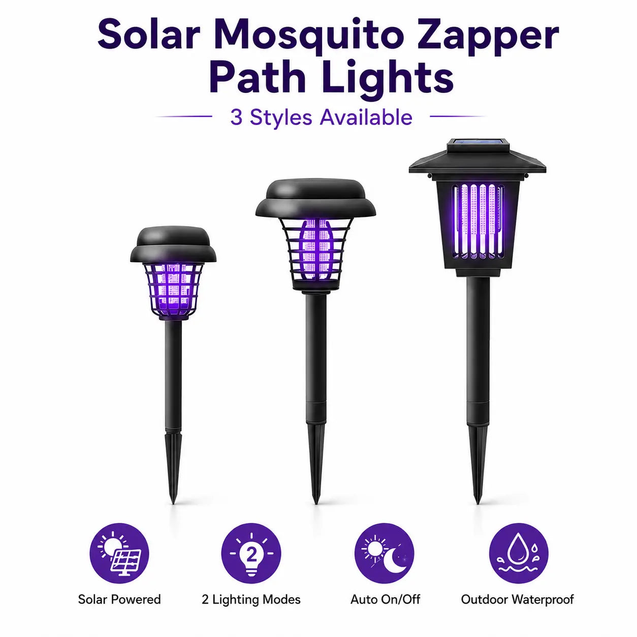☀️🦟 Solar Mosquito Zapper | 2-in-1 Bug Killer & Yard Light