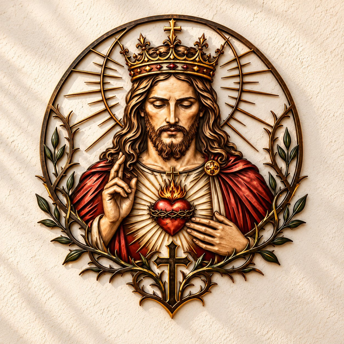✝️🙏Sacred Heart of Jesus Metal Wall Art
