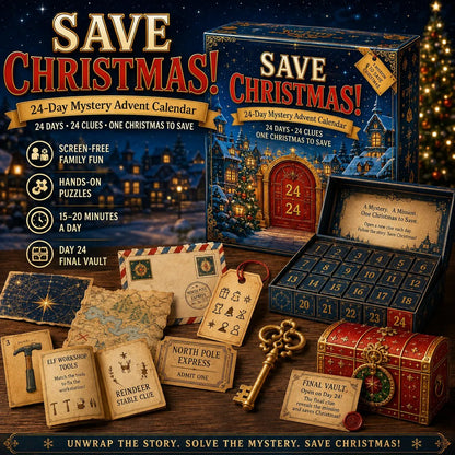 🎉🇺🇸 Limited Edition! 🔥🎁✨24-Day Mystery Adventure Advent Calendar Collection | 24 Clues, Hands-On Puzzles & One Final Reveal