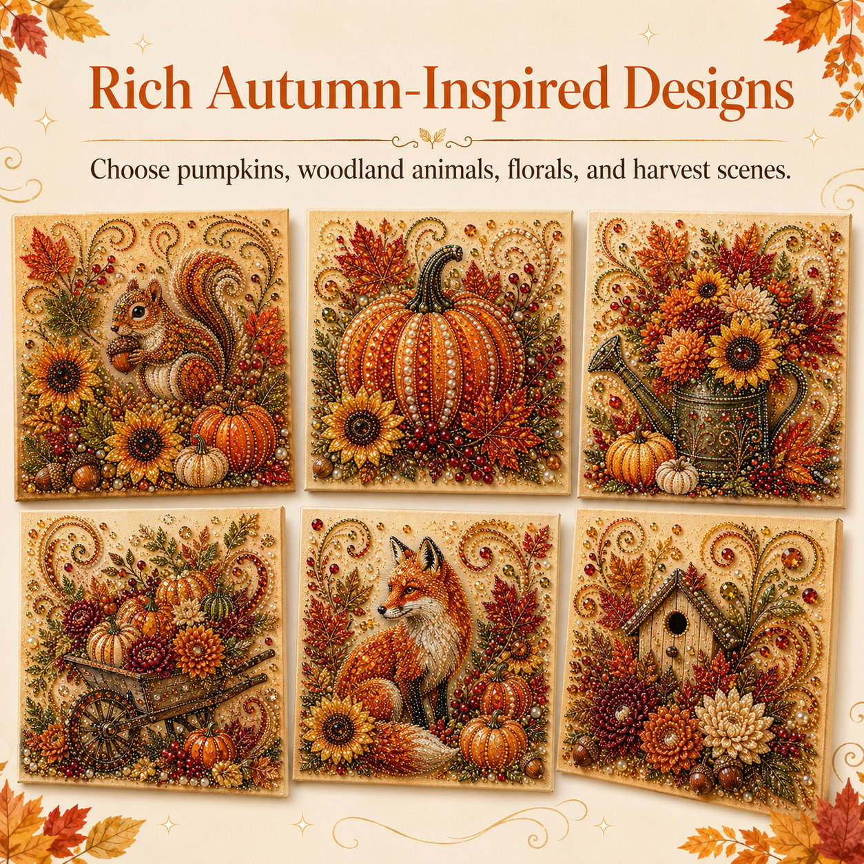 🔥 Last Day 49% OFF - 🍂💎 Autumn Pearl Painting Kit – Relaxing DIY Craft to Create Sparkling Fall Artwork 🖌️
