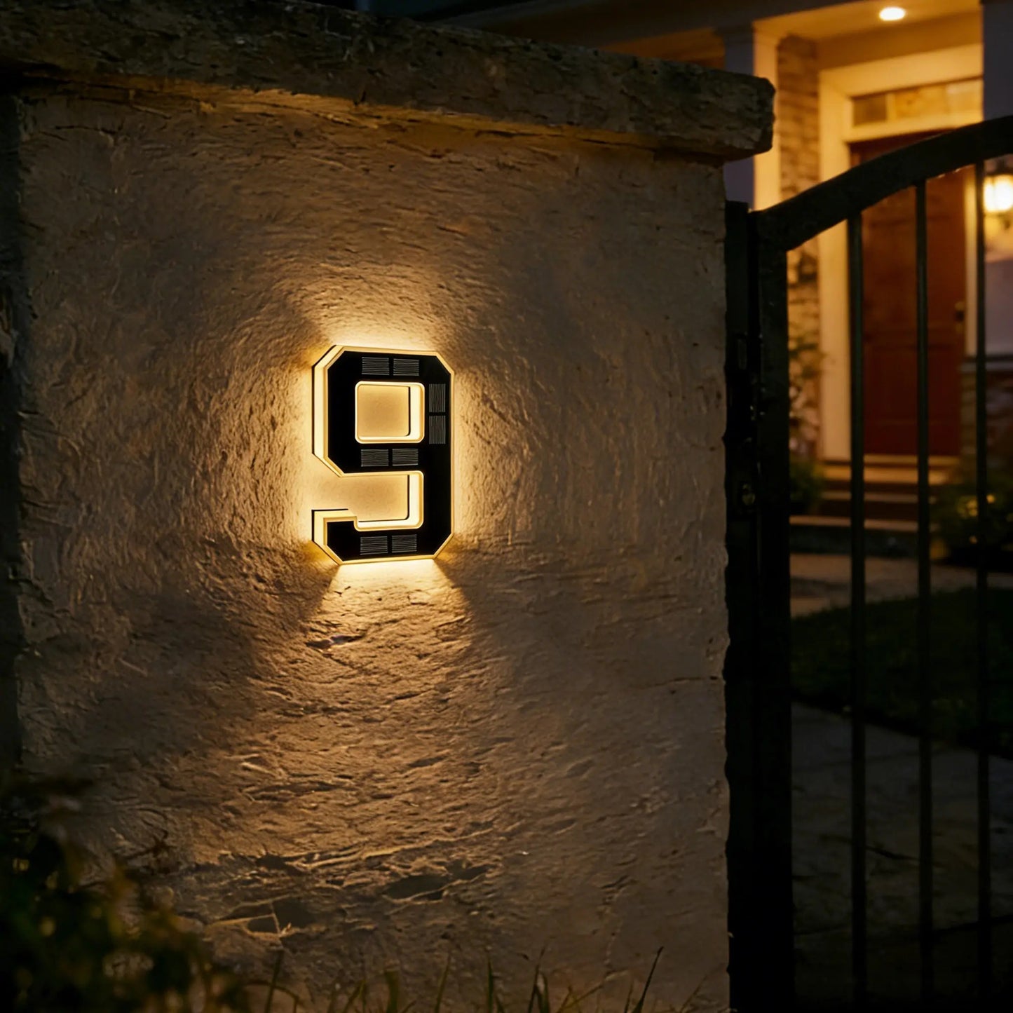 Never Miss a Delivery Again – Solar LED House Numbers (Waterproof & Auto-Illuminated at Night)