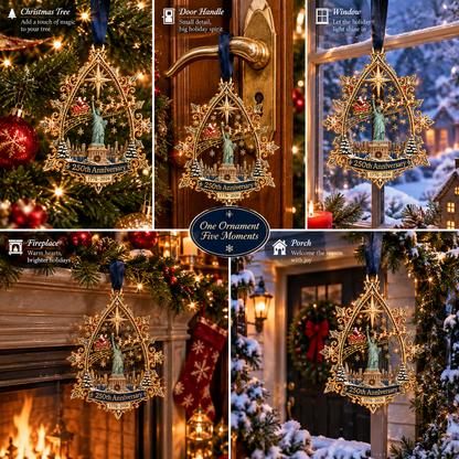 🎉🇺🇸 Limited Edition!🎄250th Anniversary Christmas Ornament 2026,Statue of Liberty & New York City Commemorative Ornament,