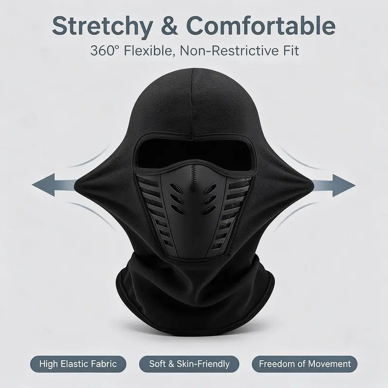 Unisex Fleece Full Face Balaclava Ski Mask - Windproof, Anti-Haze, Soft Sports & Outdoor Hat 🧣