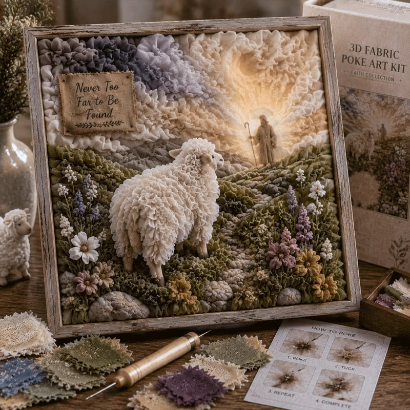 🔥HOT SALE🔥 Last Day 49% OFF - ✝️3D Christian Fabric Poke Art Kit