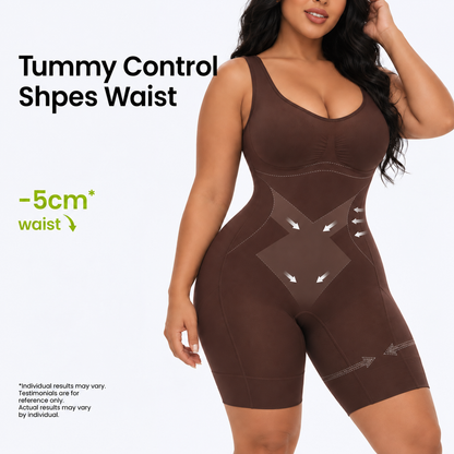 🧘Tummy Control Butt Lifter Faja Bodysuit, Back Support Scrunch Back Open Design