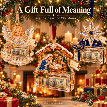 2026 Crystal-Style Christmas Money Holder Ornaments – 20 Festive Designs with Gift Tags