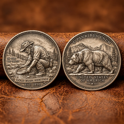 🇺🇸Own a Piece of California's History⛏️California Gold Rush Heritage Commemorative Coin