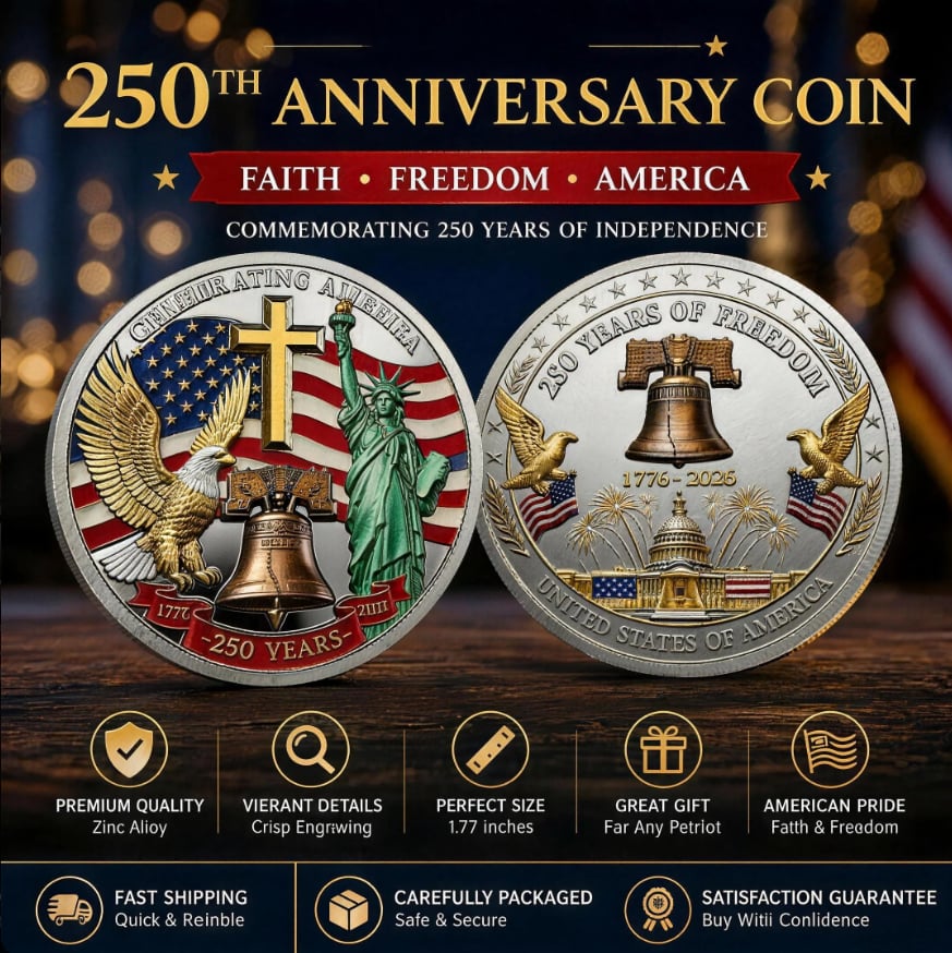 🎉🇺🇸 Limited Edition!🔥🔥United States 250th Anniversary Coin
