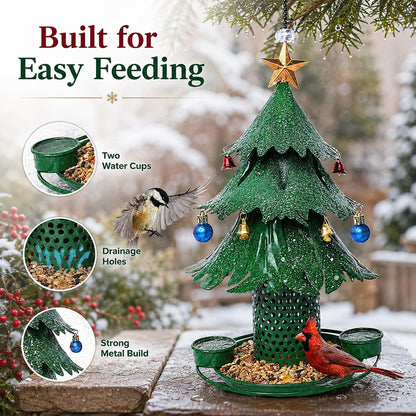 ✨Christmas Tree Bird Feeder 🎄 Festive Backyard Holiday Decor