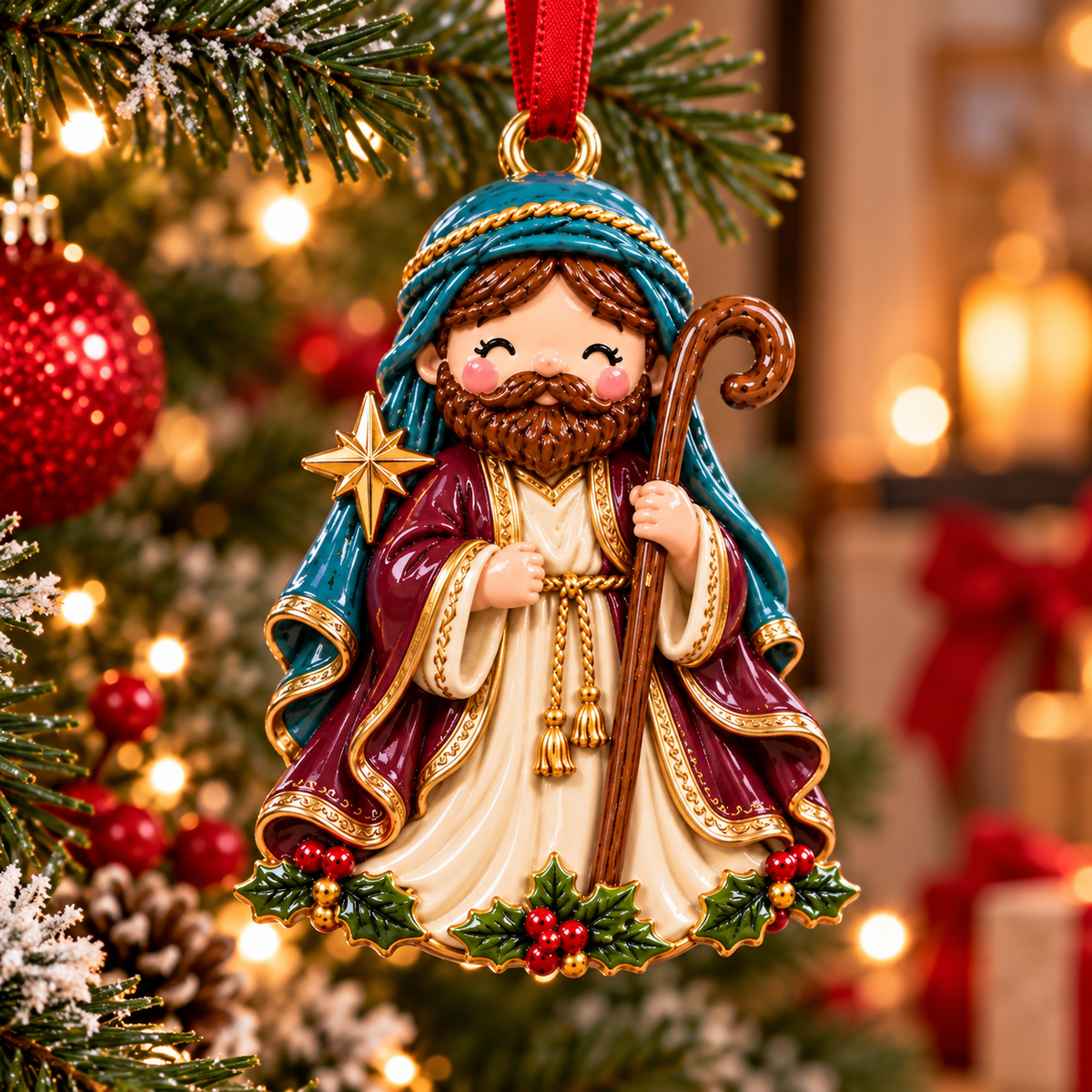 🎁 50% OFF Today! 🎄 Nativity Characters Christmas Ornaments