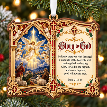 Christian Christmas Bible Verse Book Ornament – Nativity Scripture Keepsake