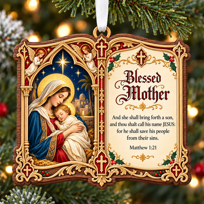 Christian Christmas Bible Verse Book Ornament – Nativity Scripture Keepsake