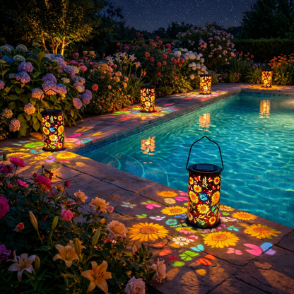 🔥Colorful Sunflower Glow Solar Garden Lantern