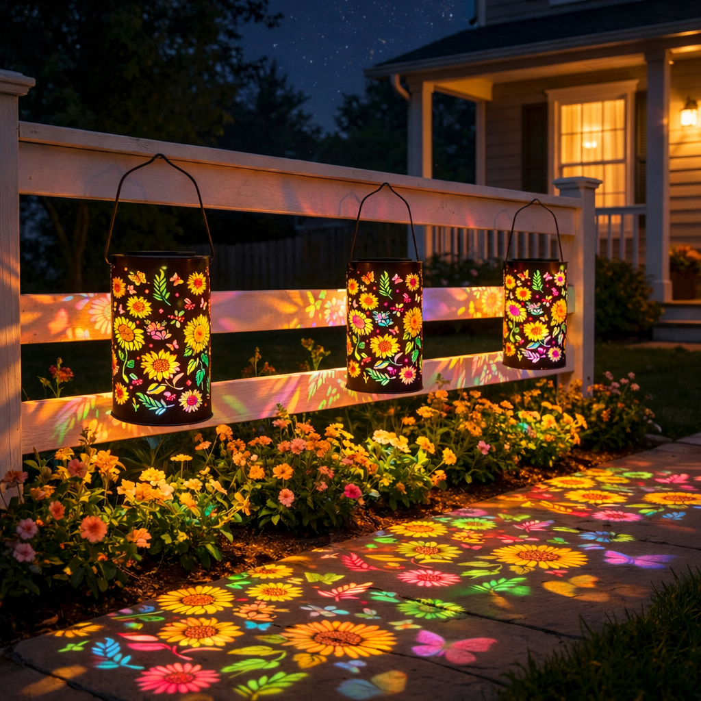 🔥Colorful Sunflower Glow Solar Garden Lantern