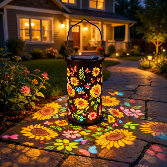 🔥Colorful Sunflower Glow Solar Garden Lantern